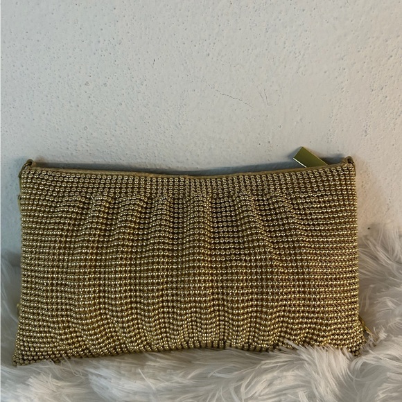 Gold Crystal-Embellished Evening Clutch - Picture 2 of 3